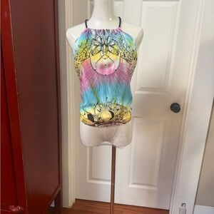 Multicolor Halter Top